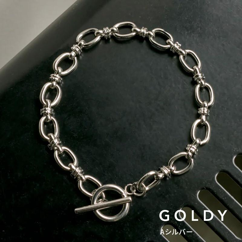 ループ チェーン マンテル ステンレス ブレスレット GOLDY ゴールディ 4240419 goldy アクセサリー レディース シルバー ゴールド goldy ブレスレット | GOLDY | 01