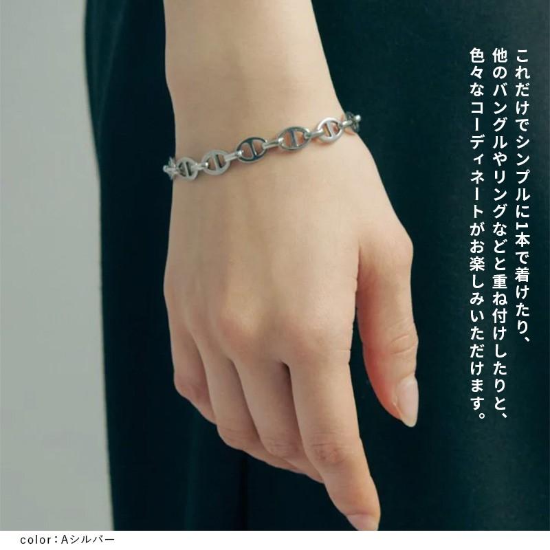 アンカー チェーン マンテル ステンレス ブレスレット GOLDY ゴールディ 4240420 goldy アクセサリー レディース 女性 シルバー ゴールド メタル | GOLDY | 07