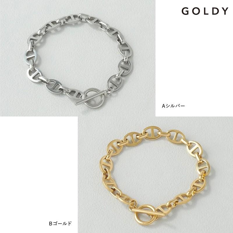 アンカー チェーン マンテル ステンレス ブレスレット GOLDY ゴールディ 4240420 goldy アクセサリー レディース 女性 シルバー ゴールド メタル | GOLDY | 09