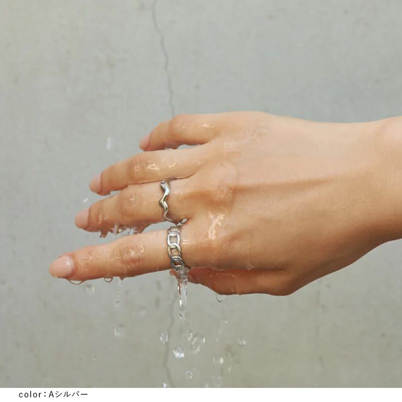 ウェービー × チェーン ステンレス セット リング GOLDY ゴールディ 5230852 アクセサリー レディース 指輪 goldy 2個セット シルバー ゴールド アレルギー対応 | GOLDY | 08