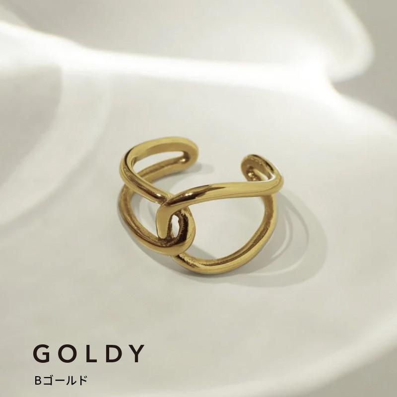ループ ライン クロス ステンレス リング GOLDY ゴールディ 5240505 アクセサリー レディース 指輪 フリーサイズ シルバー ゴールド goldy アレルギー対応 | GOLDY | 02