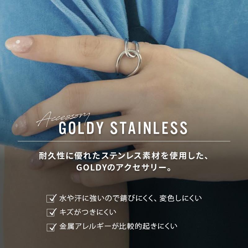 ループ ライン クロス ステンレス リング GOLDY ゴールディ 5240505 アクセサリー レディース 指輪 フリーサイズ シルバー ゴールド goldy アレルギー対応 | GOLDY | 03