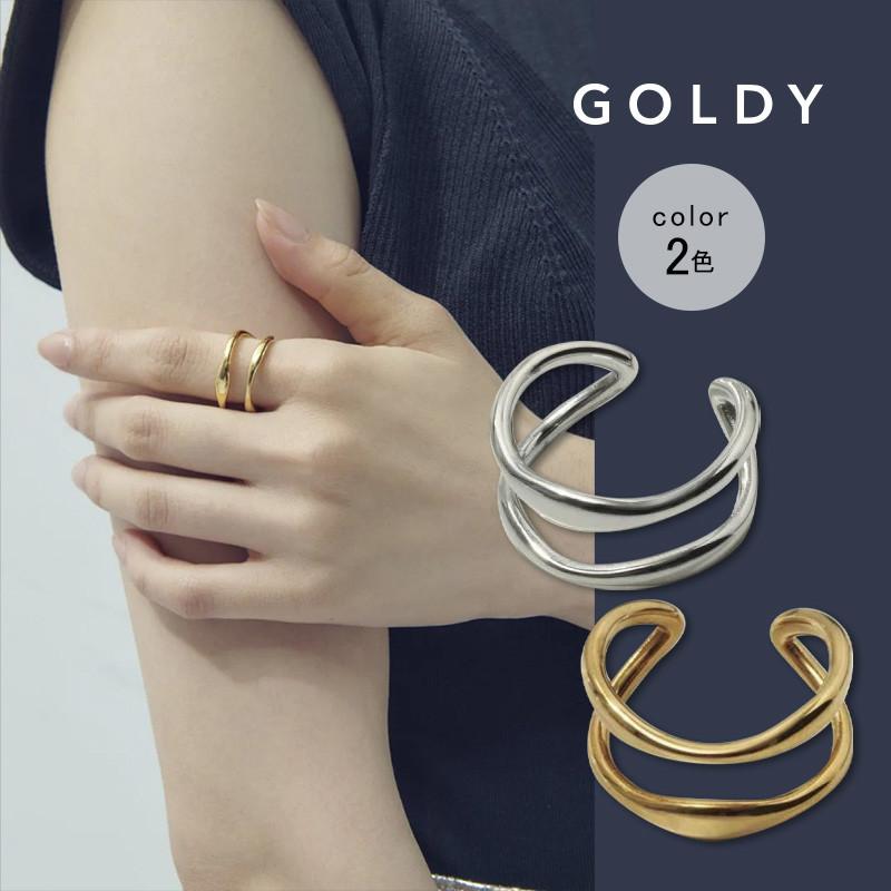 ニュアンス ダブル ライン ステンレス リング GOLDY ゴールディ 5240805 アクセサリー レディース 指輪 大人 おしゃれ 女性 goldy リング シルバー ゴールド | GOLDY