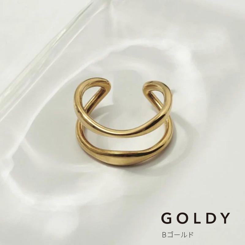 ニュアンス ダブル ライン ステンレス リング GOLDY ゴールディ 5240805 アクセサリー レディース 指輪 大人 おしゃれ 女性 goldy リング シルバー ゴールド | GOLDY | 02