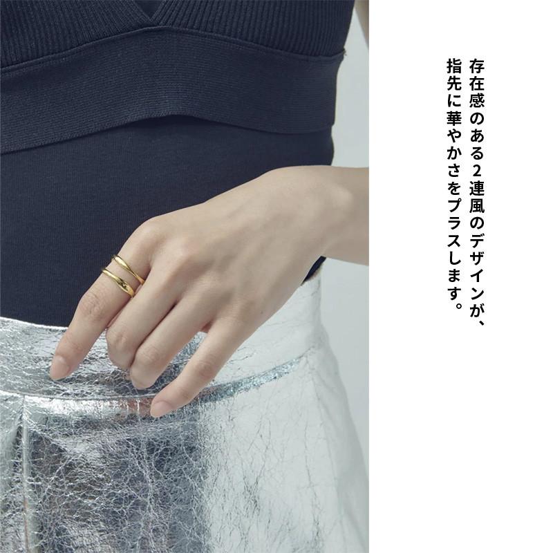 ニュアンス ダブル ライン ステンレス リング GOLDY ゴールディ 5240805 アクセサリー レディース 指輪 大人 おしゃれ 女性 goldy リング シルバー ゴールド | GOLDY | 05