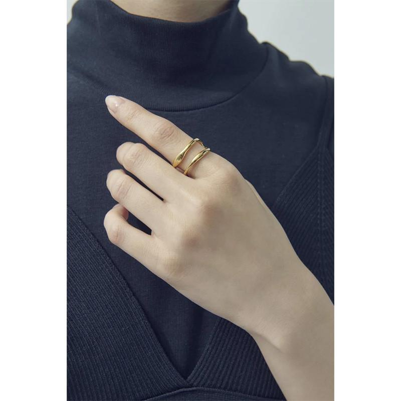 ニュアンス ダブル ライン ステンレス リング GOLDY ゴールディ 5240805 アクセサリー レディース 指輪 大人 おしゃれ 女性 goldy リング シルバー ゴールド | GOLDY | 06