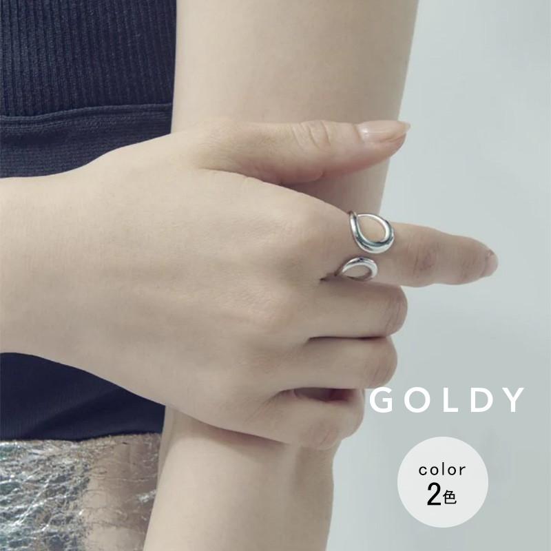 ダブル ループ ライン ステンレス リング GOLDY ゴールディ 5240806 アクセサリー レディース 指輪 シルバー ゴールド goldy リング 女性 ステンレスリング | GOLDY