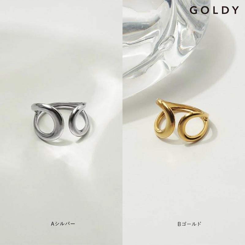 ダブル ループ ライン ステンレス リング GOLDY ゴールディ 5240806 アクセサリー レディース 指輪 シルバー ゴールド goldy リング 女性 ステンレスリング | GOLDY | 07