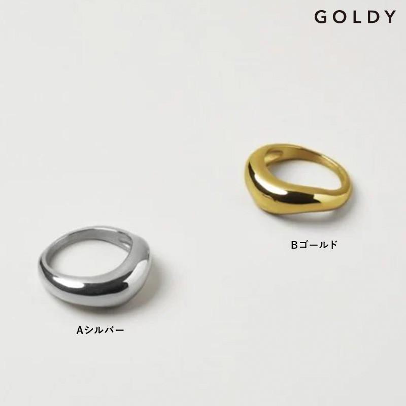 ニュアンス シェイプ ステンレス リング GOLDY ゴールディ 5250250 アクセサリー レディース 指輪 フリーサイズ シルバー ゴールド goldy リング アレルギー対応 | GOLDY | 14