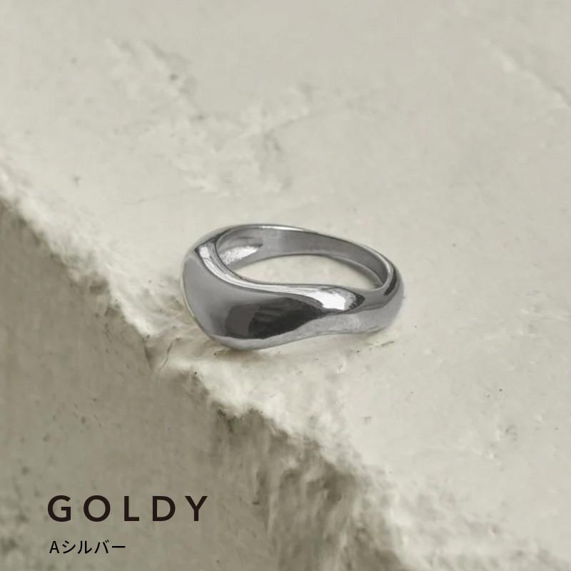 ニュアンス シェイプ ステンレス リング GOLDY ゴールディ 5250250 アクセサリー レディース 指輪 フリーサイズ シルバー ゴールド goldy リング アレルギー対応 | GOLDY | 01