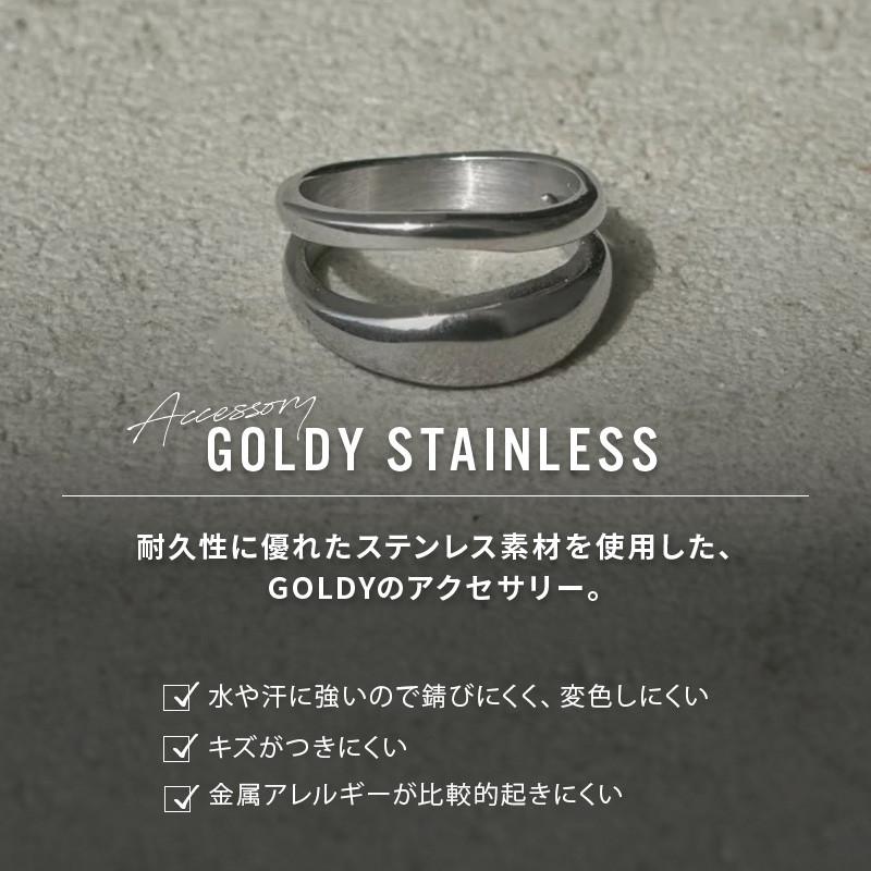 プランプ ダブル ライン ステンレス リング GOLDY ゴールディ 5250251 アクセサリー レディース 指輪 シルバー ゴールド goldy リング アレルギー対応 |  | 03