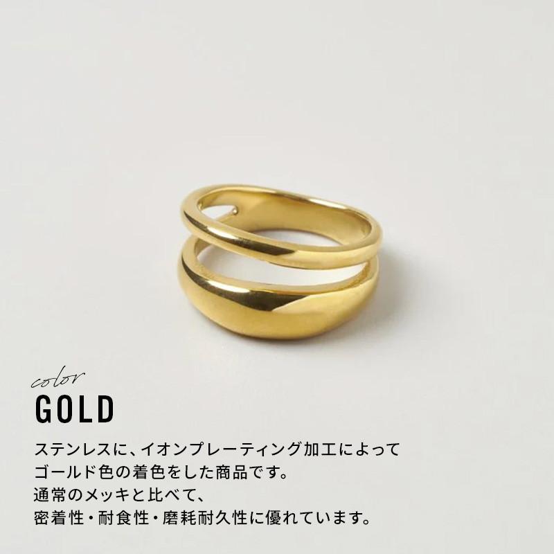 プランプ ダブル ライン ステンレス リング GOLDY ゴールディ 5250251 アクセサリー レディース 指輪 シルバー ゴールド goldy リング アレルギー対応 |  | 05
