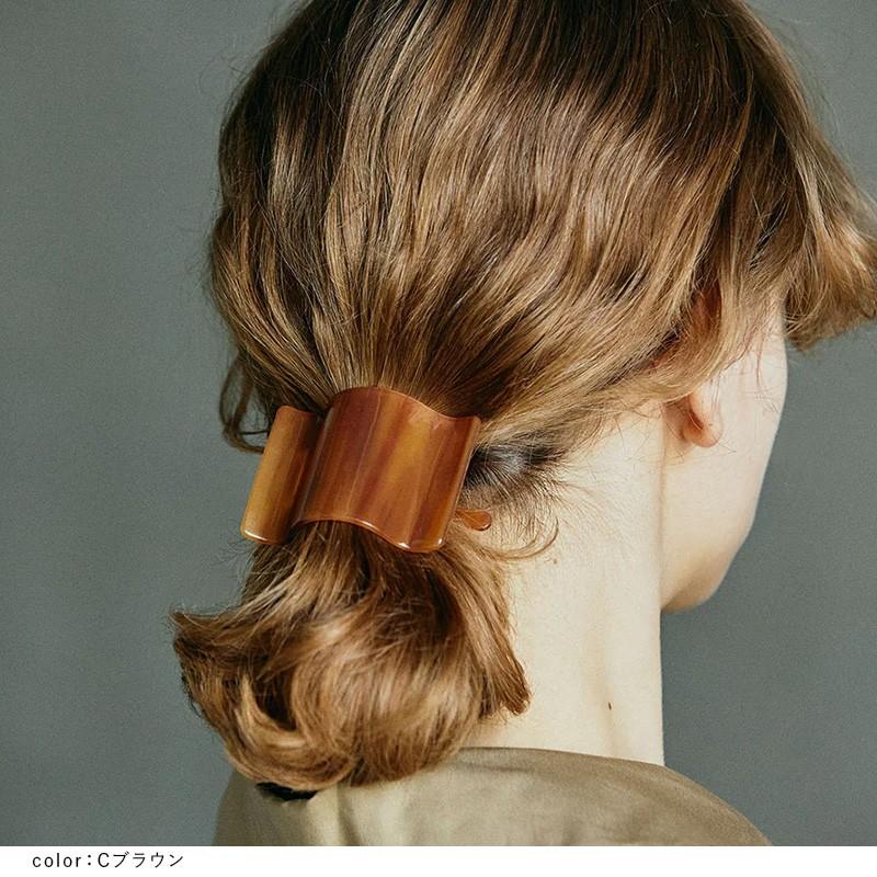 ワイド ウェーブ アセチ ヘアー クリップ GOLDY ゴールディ 6220101 goldy ヘアアクセサリー レディース ヘアアクセ  ブルー グリーン ブラウン シルバー | GOLDY | 07