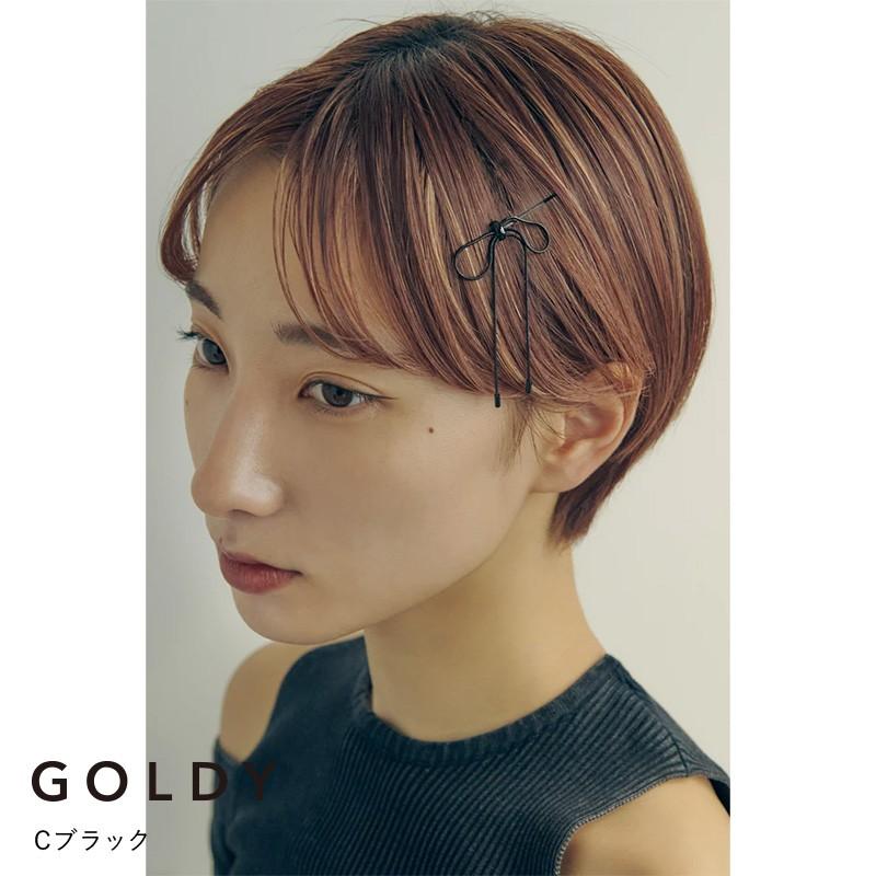 コード ミニ リボン へアカフ & ヘアピン GOLDY ゴールディ 6240101 goldy ヘアアクセサリー レディース 女性 大人 カジュアル シルバー ゴールド ブラック | GOLDY | 03