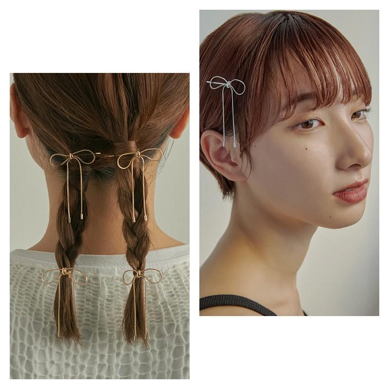 コード ミニ リボン へアカフ & ヘアピン GOLDY ゴールディ 6240101 goldy ヘアアクセサリー レディース 女性 大人 カジュアル シルバー ゴールド ブラック | GOLDY | 10