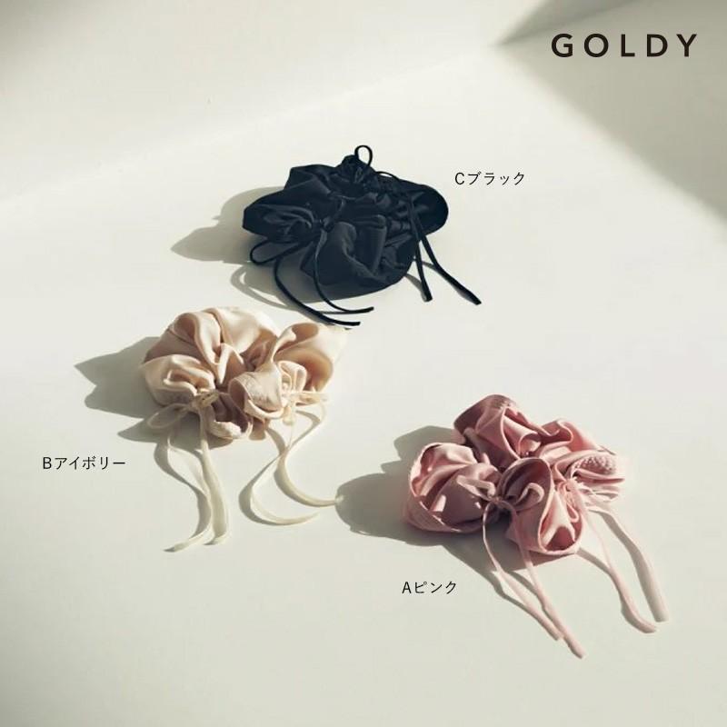 リボン ハング ビッグ シュシュ GOLDY ゴールディ 6240201 goldy  ヘアアクセサリー レディース ヘアゴム リボン サテン ピンク アイボリー ブラック レッド | GOLDY | 15