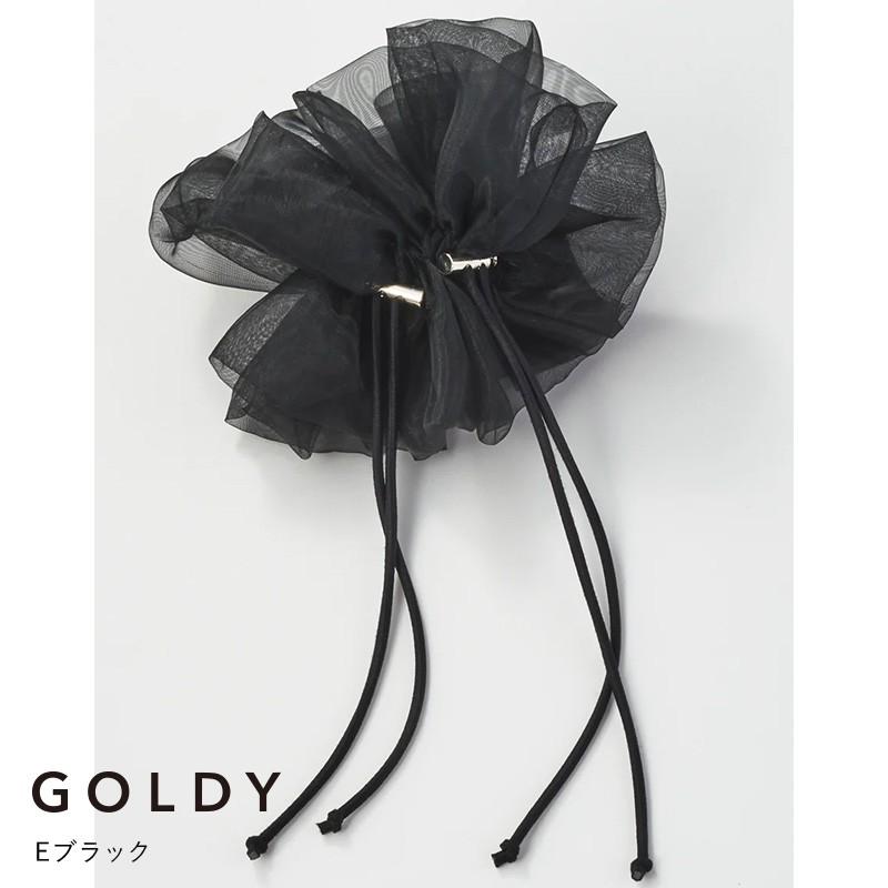 【即納】ドローストリング シアー シュシュ GOLDY ゴールディ 6240503 goldy ヘアアクセサリー レディース ヘアゴム ブルー グリーン グレー ホワイト ブラック | GOLDY | 05