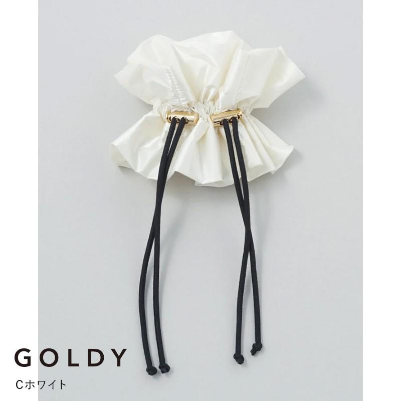 ドローストリング メタリック シュシュ GOLDY ゴールディ 6240750 goldy ヘアアクセサリー レディース ブルー カーキ ホワイト シルバー ブラック グレー | GOLDY | 03