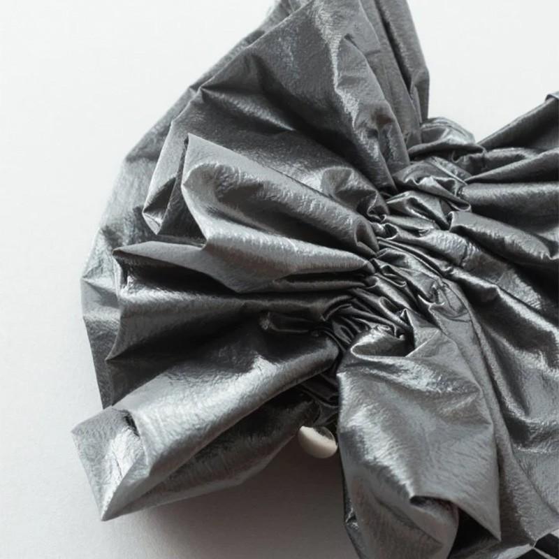 ドローストリング メタリック シュシュ GOLDY ゴールディ 6240750 goldy ヘアアクセサリー レディース ブルー カーキ ホワイト シルバー ブラック グレー | GOLDY | 15