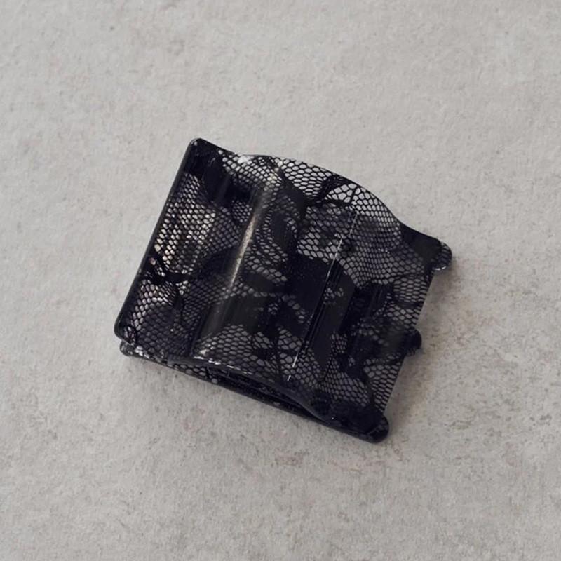 ワイド ウェーブ アセチ レース ヘアー クリップ GOLDY ゴールディ 6250205 goldy ヘアアクセサリー レディース ヘアアクセ ライトブルー ブラック | GOLDY | 06