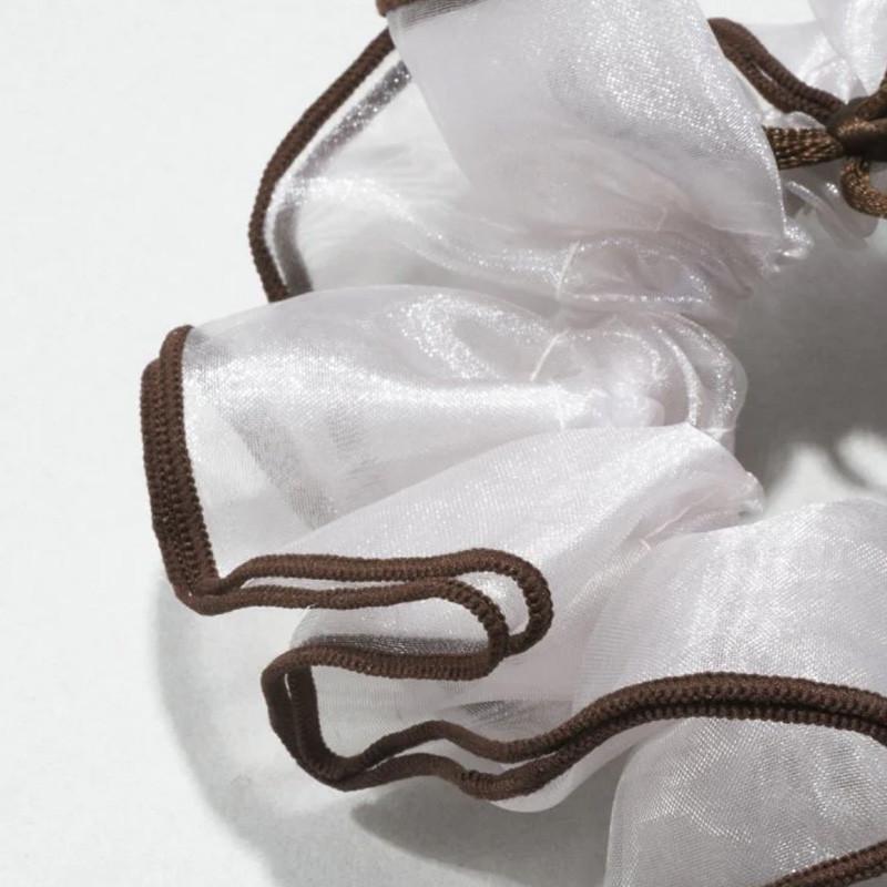 リボン ハング パイピング シュシュ GOLDY ゴールディ 6250207 goldy ヘアアクセサリー レディース ヘアゴム レッド ベージュ ブラウン オフホワイト ブラック | GOLDY | 14