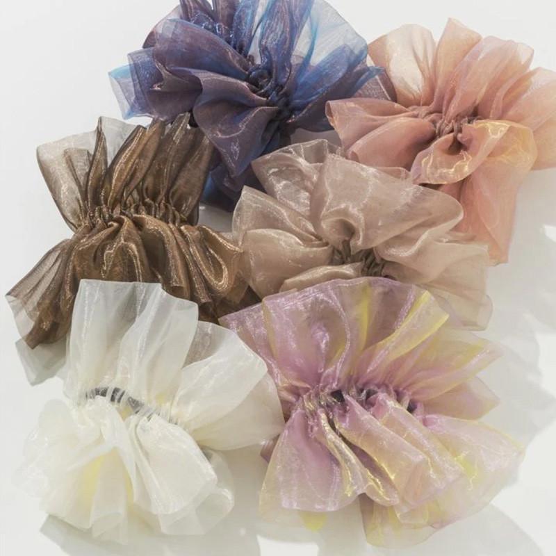 ドローストリング シアー シュシュ "2" GOLDY ゴールディ 6250751 goldy ヘアアクセサリー レディース ネイビー ピンク ピーチ ブラウン アイボリー パープル | GOLDY | 13