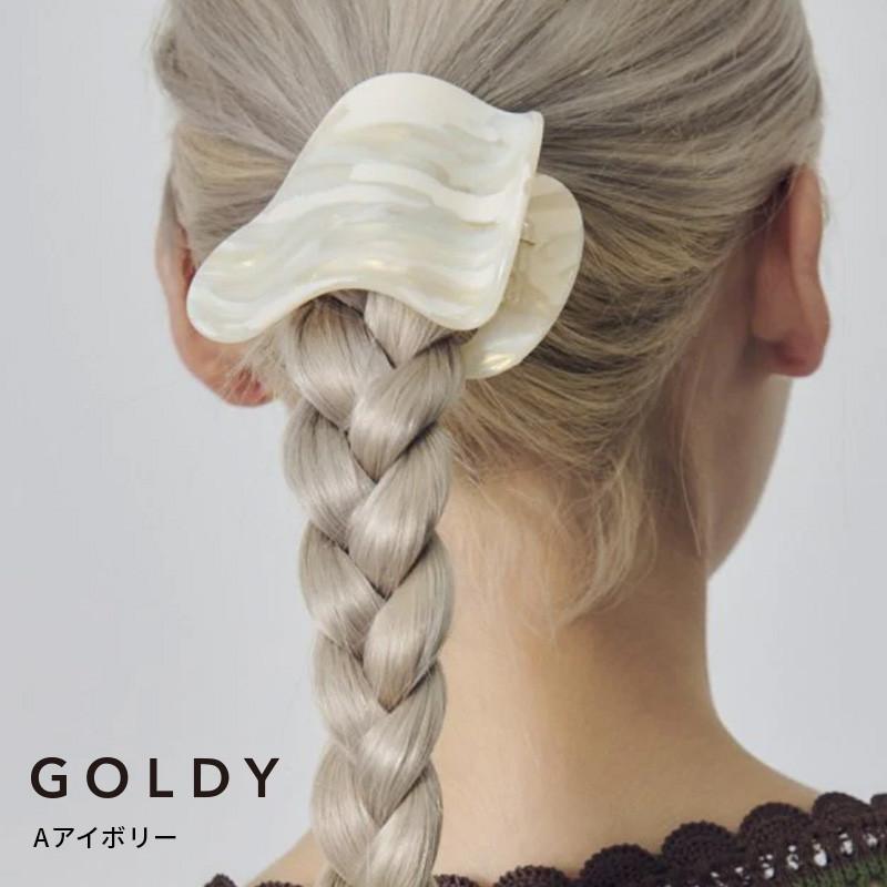 ニュアンス シェイプ アセチ ヘアー クリップ GOLDY ゴールディ 6251107 goldy ヘアアクセサリー レディース アイボリー カーキ ブラウン グレー ヘアクリップ | GOLDY | 01