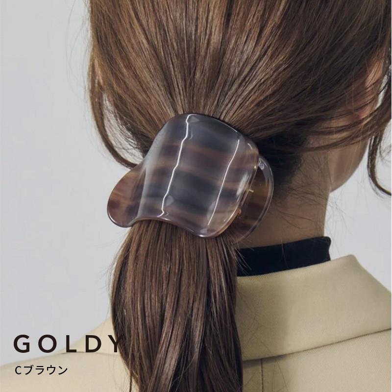 ニュアンス シェイプ アセチ ヘアー クリップ GOLDY ゴールディ 6251107 goldy ヘアアクセサリー レディース アイボリー カーキ ブラウン グレー ヘアクリップ | GOLDY | 03