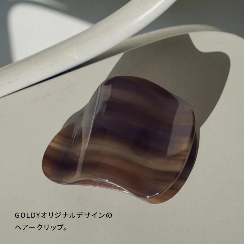 ニュアンス シェイプ アセチ ヘアー クリップ GOLDY ゴールディ 6251107 goldy ヘアアクセサリー レディース アイボリー カーキ ブラウン グレー ヘアクリップ | GOLDY | 05