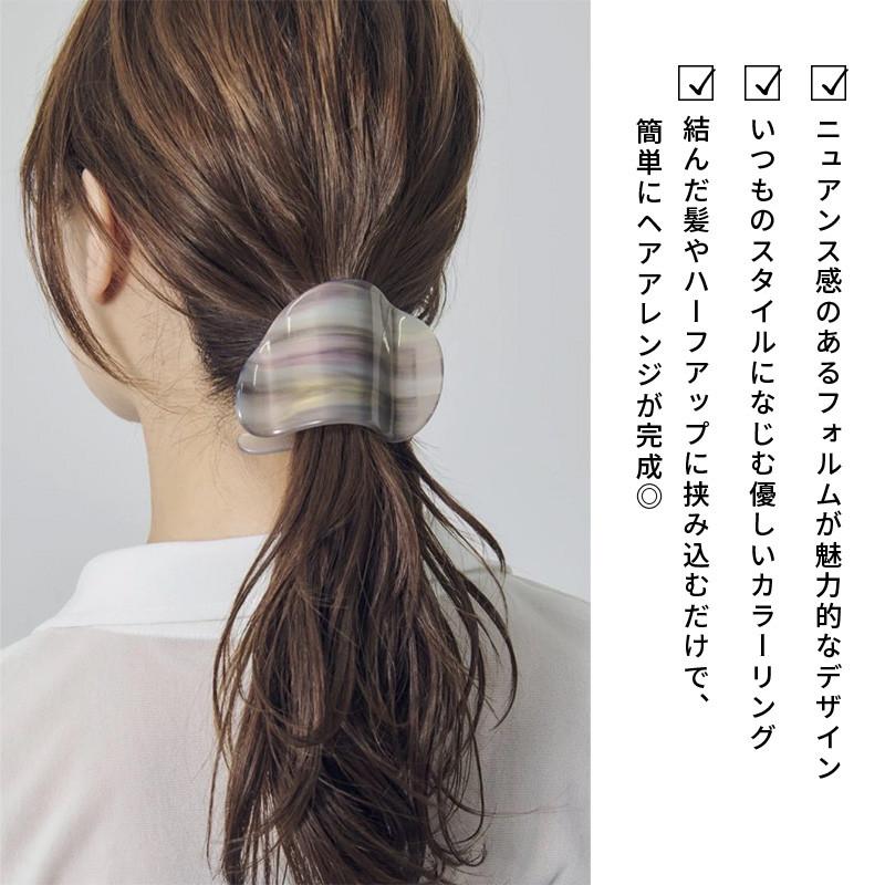 ニュアンス シェイプ アセチ ヘアー クリップ GOLDY ゴールディ 6251107 goldy ヘアアクセサリー レディース アイボリー カーキ ブラウン グレー ヘアクリップ | GOLDY | 06
