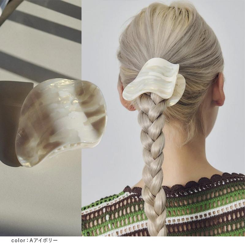 ニュアンス シェイプ アセチ ヘアー クリップ GOLDY ゴールディ 6251107 goldy ヘアアクセサリー レディース アイボリー カーキ ブラウン グレー ヘアクリップ | GOLDY | 09