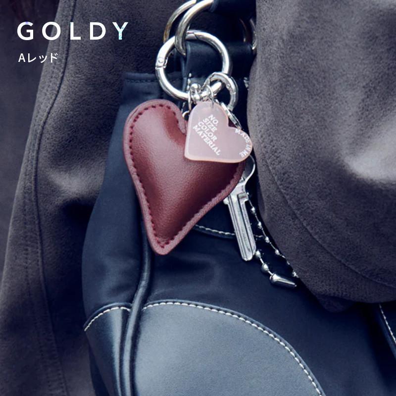レザー タッチ ハート バッグ チャーム GOLDY ゴールディ 7251102 goldy アクセサリー レディース ハート型チャーム スライド レッド ブラウン ブラック | GOLDY | 01