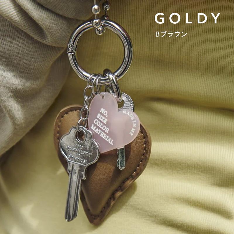 レザー タッチ ハート バッグ チャーム GOLDY ゴールディ 7251102 goldy アクセサリー レディース ハート型チャーム スライド レッド ブラウン ブラック | GOLDY | 02