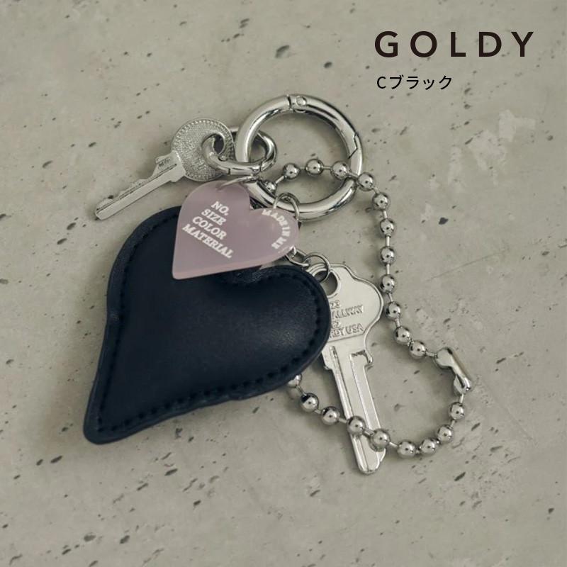 レザー タッチ ハート バッグ チャーム GOLDY ゴールディ 7251102 goldy アクセサリー レディース ハート型チャーム スライド レッド ブラウン ブラック | GOLDY | 03