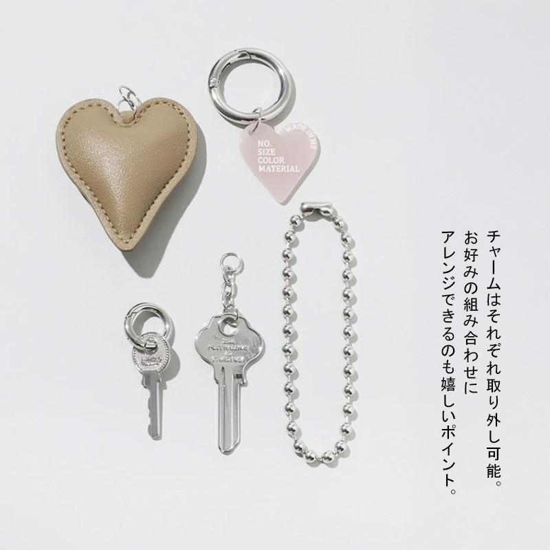 レザー タッチ ハート バッグ チャーム GOLDY ゴールディ 7251102 goldy アクセサリー レディース ハート型チャーム スライド レッド ブラウン ブラック | GOLDY | 06