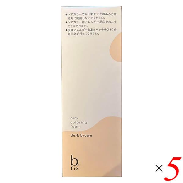 ビーリス エアリーカラーリングフォーム 80g 5個セット ダークブラウン