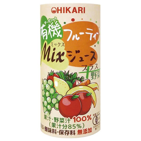 光食品 有機フルーティ−Mixジュース プラス野菜 3ケース(15本×3)｜mega-health｜02