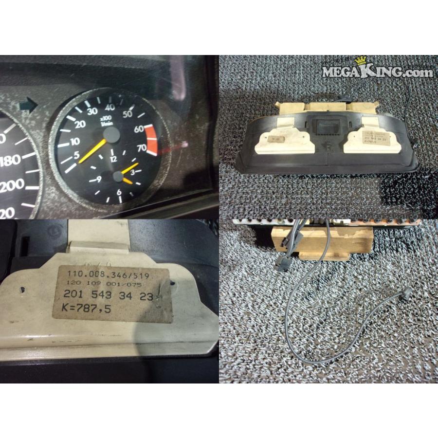 ベンツ W201 190E 純正 ノーマル スピードメーター タコメーター