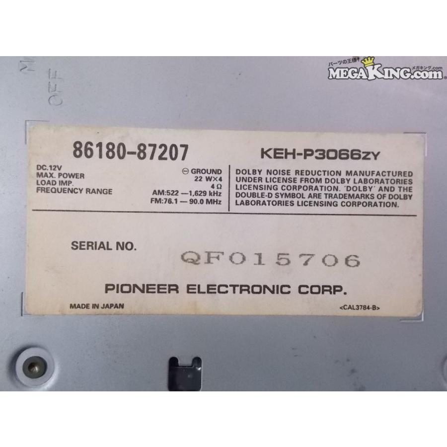 カロッツェリア 純正 KEH-P3066ZY カセットデッキ プレーヤー