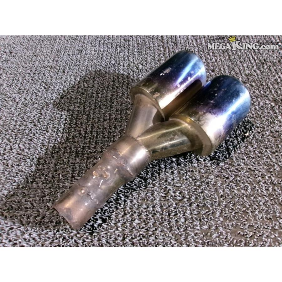 社外 マフラーカッター エンド テールエンド 出口 デュアル出し 青焼き