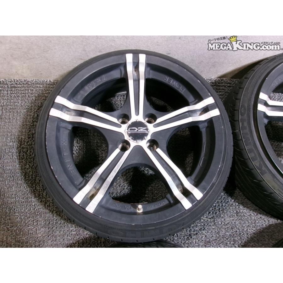 OZ X-LINE POWER 16インチホイール 7J+37 4穴 PCD100 ブラポリ 4本