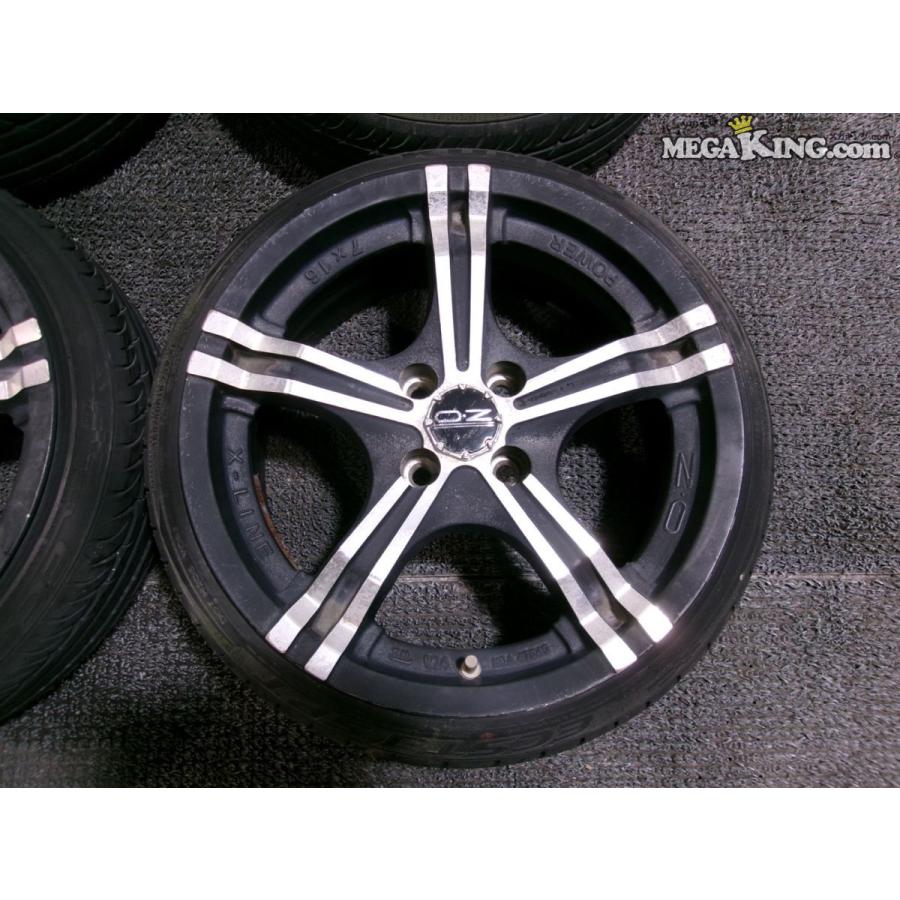 OZ X-LINE POWER 16インチホイール 7J+37 4穴 PCD100 ブラポリ 4本
