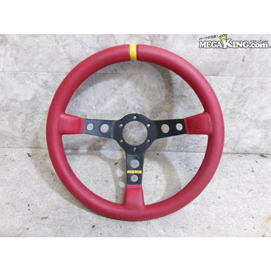 MOMO モモ ステアリング ハンドル 350mm 35cm 赤 レッド ブラック