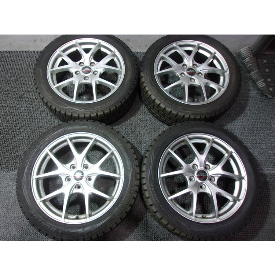 17インチ中古アルミホイールA-TECH SCHNEIDER中古スタッドレス付き225