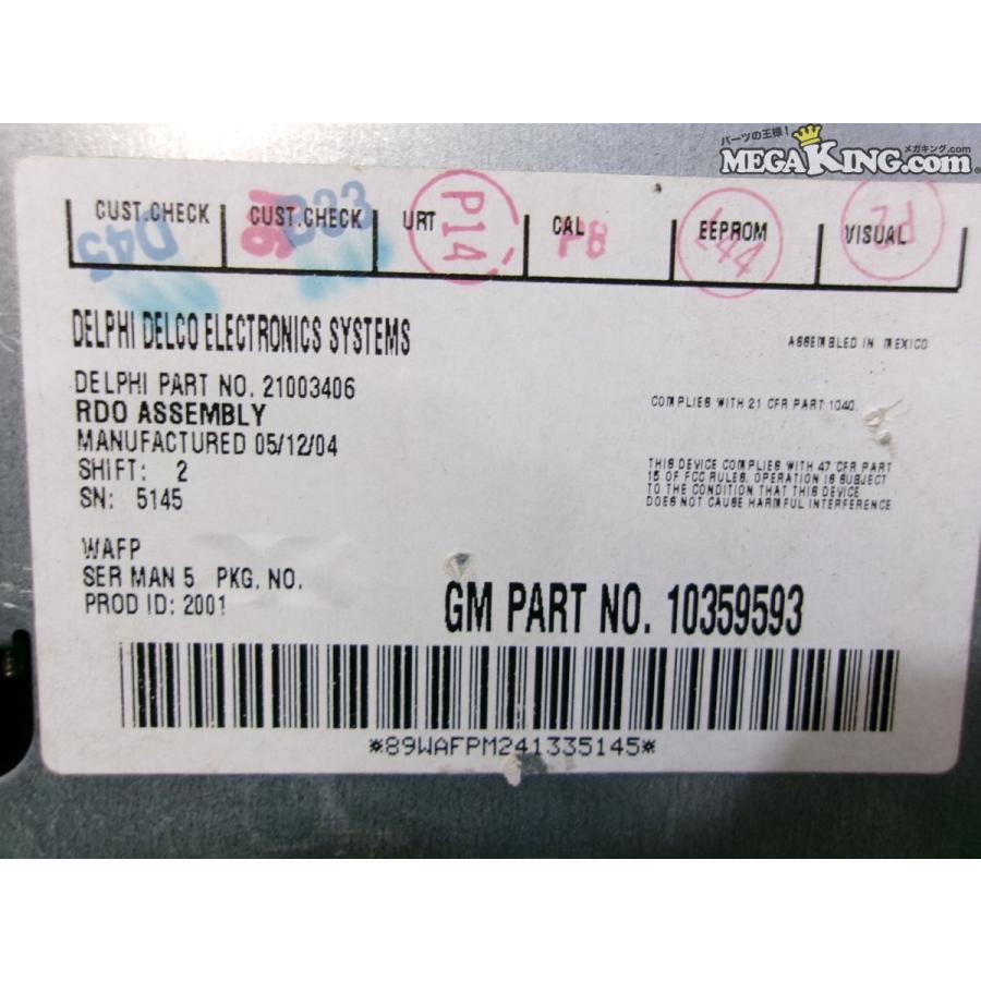 GM 純正 ノーマル CDデッキ プレーヤー オーディオ 10359593 / R6-1116