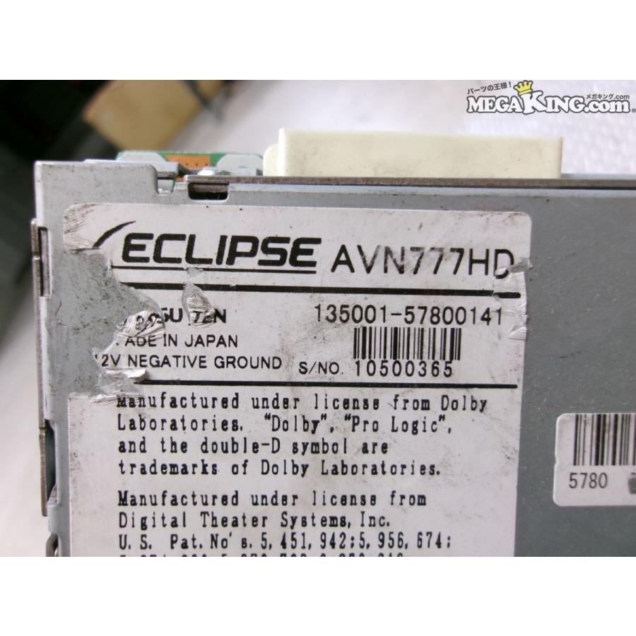 ECLIPSE イクリプス AVN777HD HDDナビ カーナビ CD DVD オーディオ
