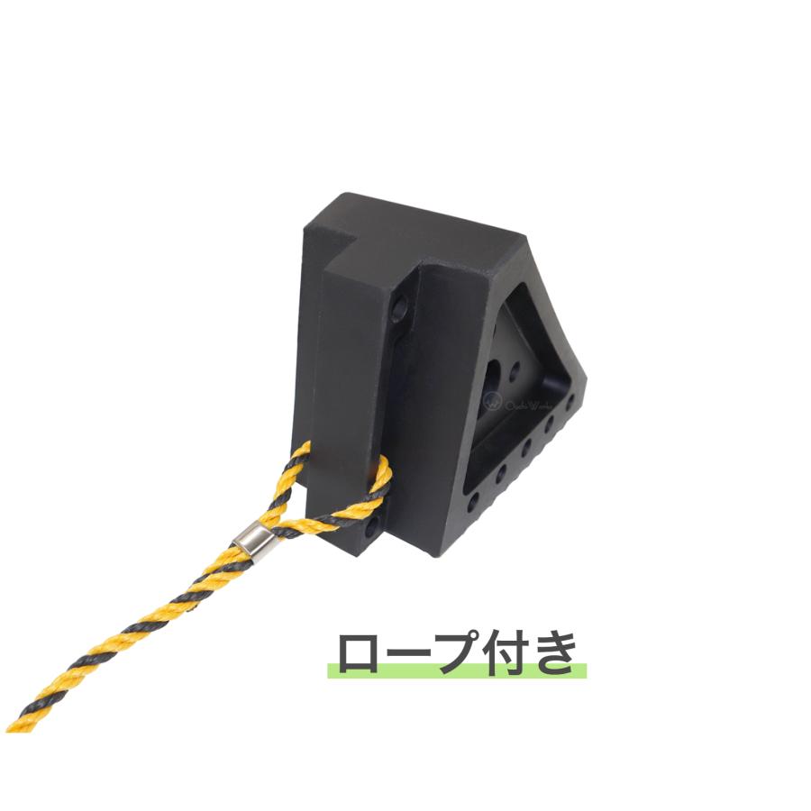 タイヤストッパー ゴム製 2個セット ロープ付き 軽トラック〜4ｔトラックまで対応 車止め |  | 04