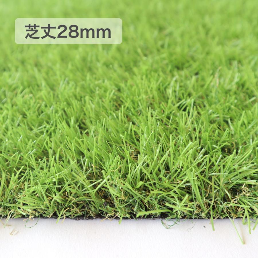 リアル人工芝 芝丈28mm 1m×5m巻 U字ピン10本付 高麗芝 GTF-2805 人工芝