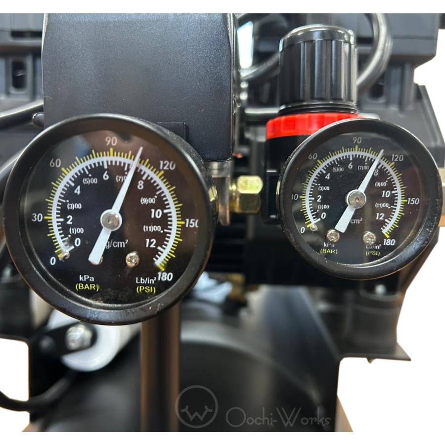 静音オイルレスコンプレッサー 39L AMP-39 Wモーター : MEGAオオチ