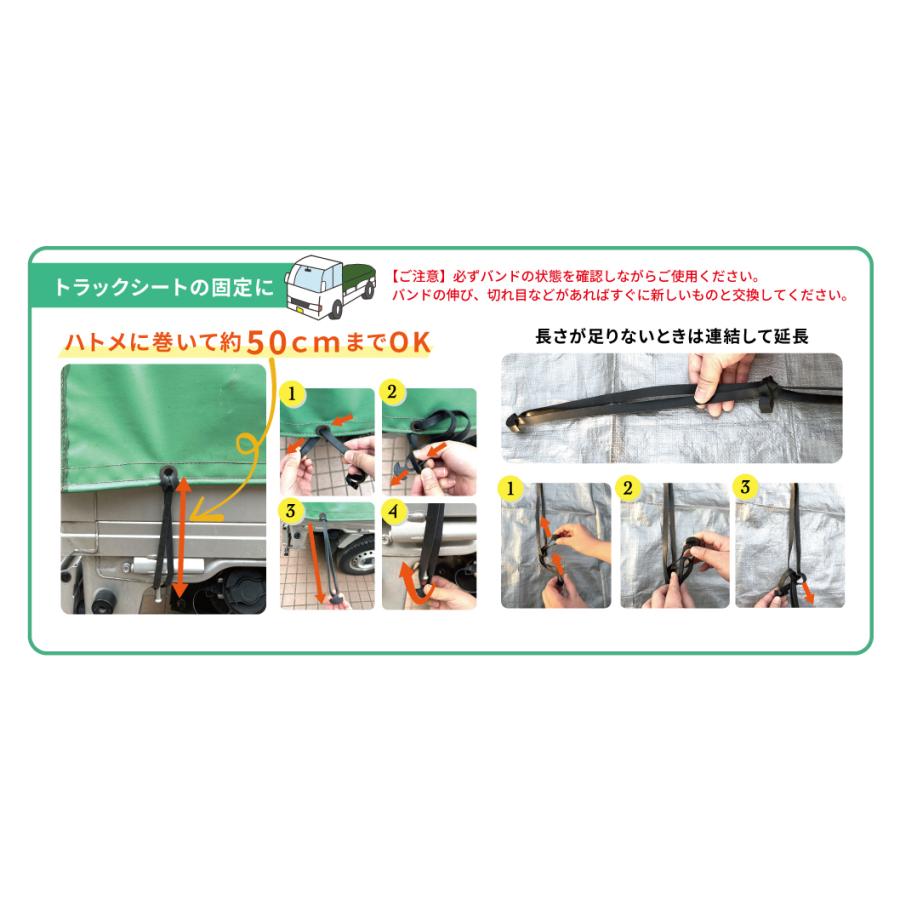 ポイント5倍！】 トラック用シートゴム タフバンド 折径30cm 15本入り
